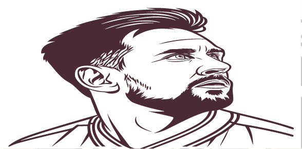 وکتور EPS بازیکن فوتبال لیونل مسی